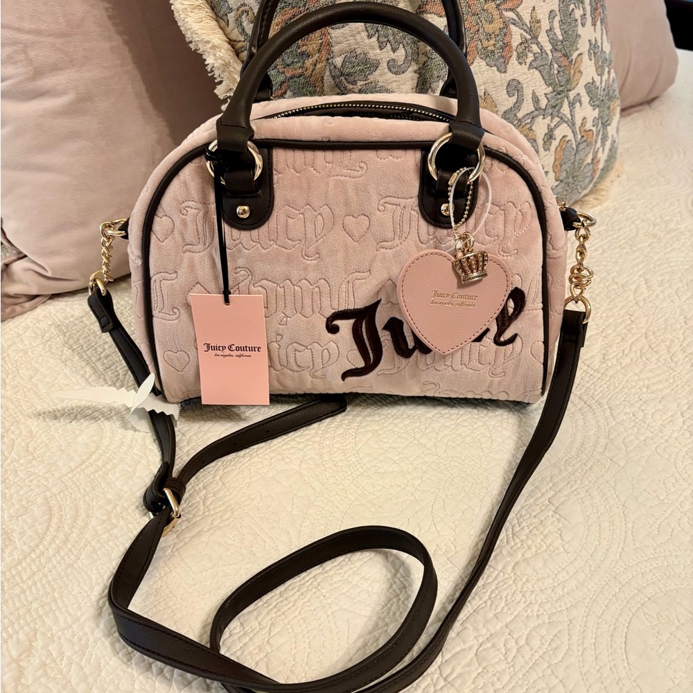 Juicy Couture Pink and Brown Crossbody Bag